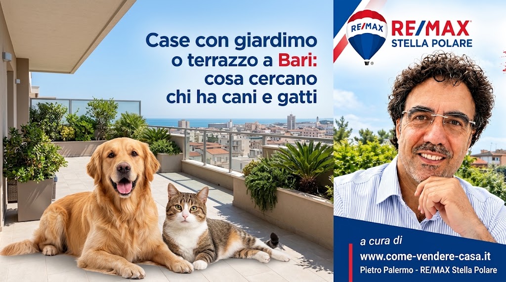 Case con giardino o terrazzo a Bari: cosa cercano chi ha cani e gatti